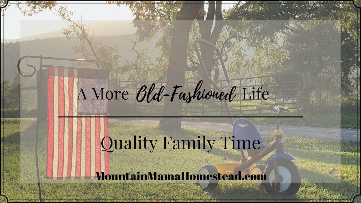 A More Old-Fashioned Life: Quality Family Time
