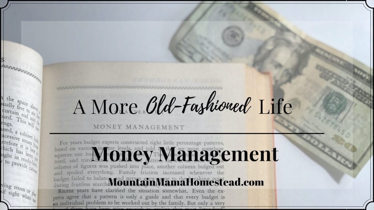 A More Old-Fashioned Life: Money Management
